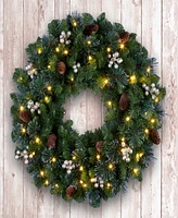 National Tree Company Crestwood Gold Spruce Wreath, 24 Inches