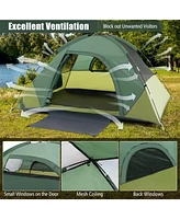 Slickblue 2-person Camping Tent w/ Removable Rain Fly and Double-layer Door-Green