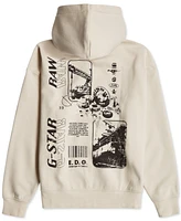 G-Star Raw Men's Heavyweight Zip-Front Poster Back Hoodie