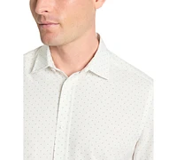 Kenneth Cole Men's Slim-Fit Performance Stretch Printed Button-Down Shirt