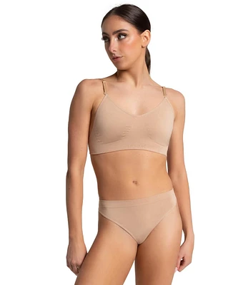 Capezio Plus Seamless Clear Back Bra