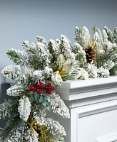 National Tree Company Snowberry Pine Garland, 9 Inches