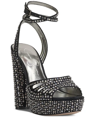 Jessica Simpson Women's Iralin Rhinestone-Trim Platform High-Heel Dress Sandals