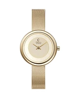 Obaku Women's Classic Gold Dial Watch - V146LXGGMG