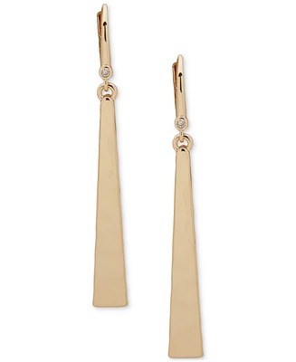 Dkny Gold-Tone Polished Liquid Metal Linear Earrings