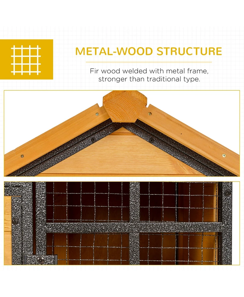 Streamdale Furniture Spacious Rabbit Hutch Sturdy, Weather Resistant Outdoor Home with Easy Cleanup
