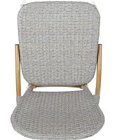 Simplie Fun Parisian Grace Wicker Accent Chairs for Outdoor Elegance