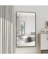 Stunning Oversized Mirror with Removable Tray for Endless Reflections