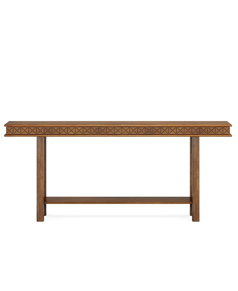 Tribesigns 70.9-Inch Extra Long Console Table, Wood Sofa Table Behind Couch Narrow Long, 2