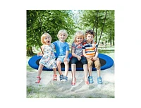 Slickblue Kids Saucer Surf Adjustable Outdoor Swing Set – Comfortable and Fun for All Ages