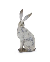 Slickblue Set of 2 Weathered Rabbit Statues Charming Outdoor Decor