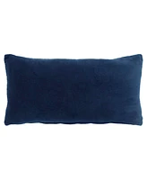 Ihi Home Plain Velvet Pillow, Navy, 14"x 24"