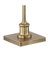 Jenson Traditional Farmhouse Metal Adjustable Pharmacy Floor Lamp Swing Arm 54" Tall Aged Brass Metal Shade Standing Pole Light for Living Room R