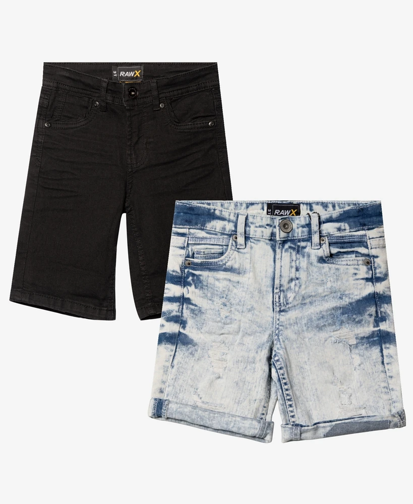 Raw X Toddler Boys Roll-Up Denim Shorts 2-Pack