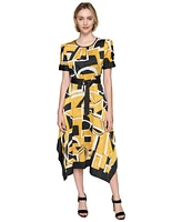 Karl Lagerfeld Paris Women's Handkerchief-Hem Dress