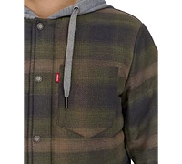 Levi's Men's Plaid Quilted Hooded Shirt Jacket