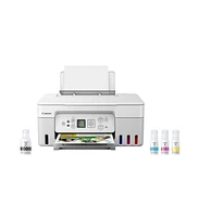 Canon Pixma G3270 MegaTank All-in-One Wireless Inkjet Color Printer (White)