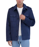 Robert Graham Men's Faux Suede Utility Overshirt Jacket