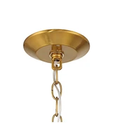 Possini Euro Design Covey Gold Ring Chandelier Lighting 36" Wide Modern Tapering Candles 8