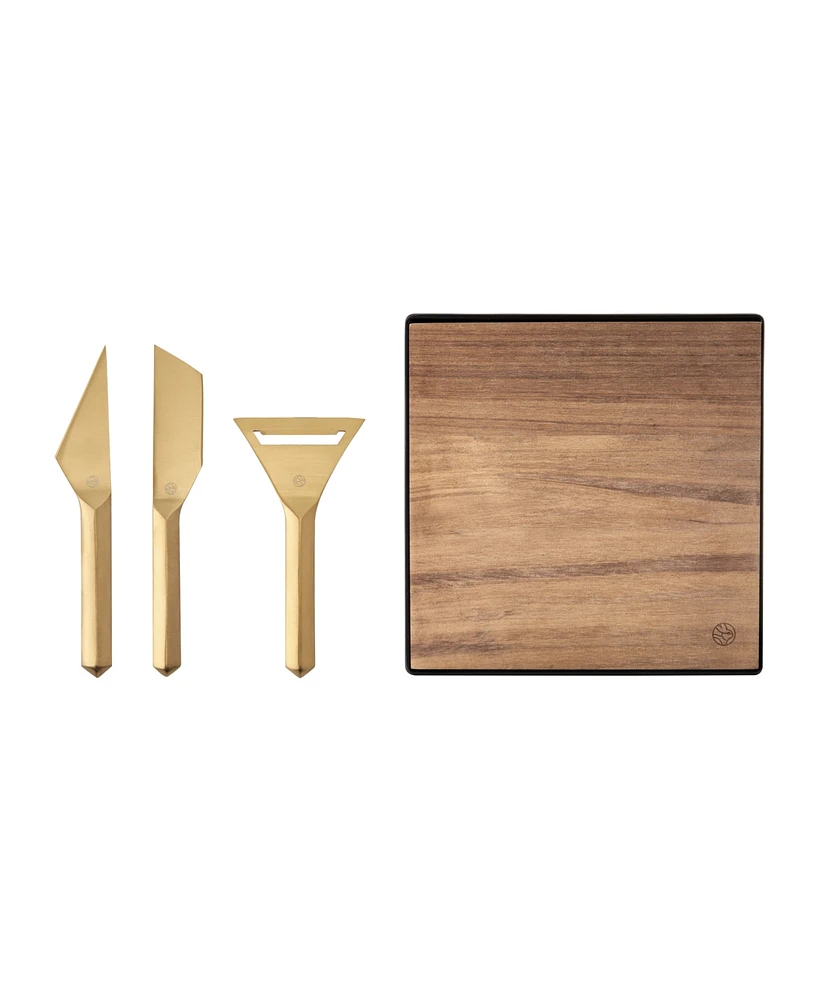 Rabbit Cheese Board & Knives 4-Pc. Set