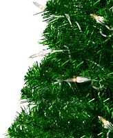 Northlight 2' Paradise Lime Green Tinsel Pine Artificial Tree