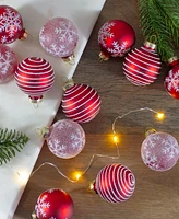 Northlight Set of 12 Red Glass Christmas Ornaments