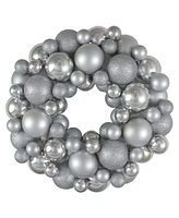 Northlight Silver Splendor Shatterproof Ball Christmas Wreath