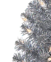 Northlight 2' Silver Tinsel Pine Artificial ChristmasTree