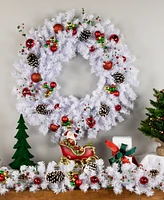 Northlight 24" White Crystal Spruce Artificial Christmas Wreath