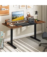 Slickblue 55 Inch Electric Height Adjustable Office Desk with Hook