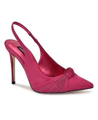 Nine West Women's Faive Pointy Toe Dress Slingback Pumps