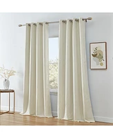 Hlc.me Camden Fashion 100% Blackout 2 Layer Winter Heat Blocking Thermal Insulated Energy Savings Window Curtain Drapery Grommet Panels for Office & B