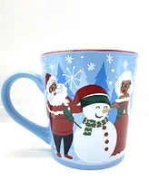 Black Paper Party Papa and Nana Snowman Mug,12 oz