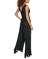 Siena Women's Plunging-Neck Pleated Tie-Front Jumpsuit