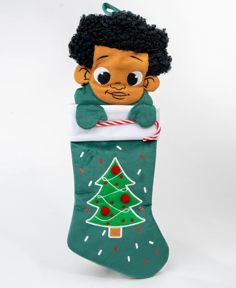 Black Paper Party Candy Stocking Boy, 20x8.25 Inches