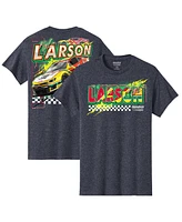 Hendrick Motorsports Team Collection Men's Heather Navy Kyle Larson Neon Paint T-Shirt