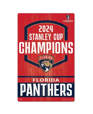 Wincraft Florida Panthers 2024 Stanley Cup Champions 11" x 17" Wood Sign