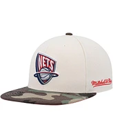 Mitchell & Ness Men's Cream/Camo New Jersey Nets Hardwood Classics 35th Anniversary Off White Camo Fitted Hat