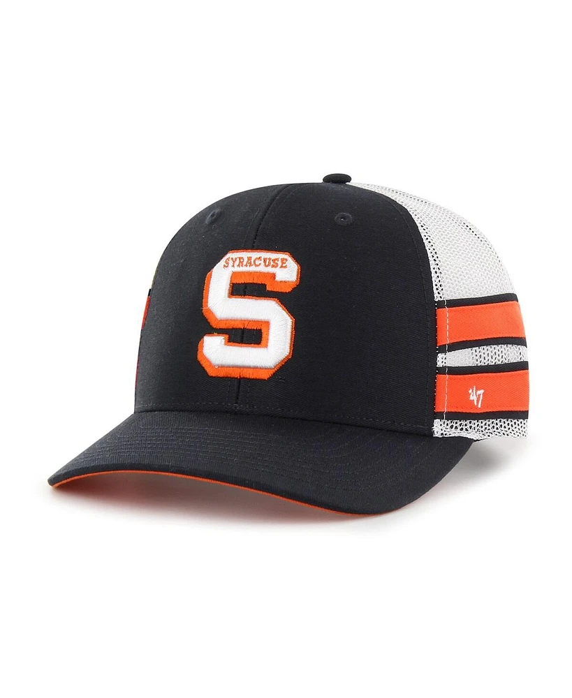 '47 Brand Men's Navy Syracuse Orange Straight Eight Adjustable Trucker Hat