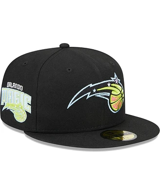 New Era Men's Black Orlando Magic Color Pack 59FIFTY Fitted Hat