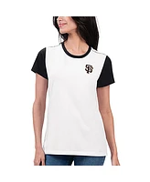 G-iii 4Her by Carl Banks Women's White San Francisco Giants Illustration Ringer T-Shirt