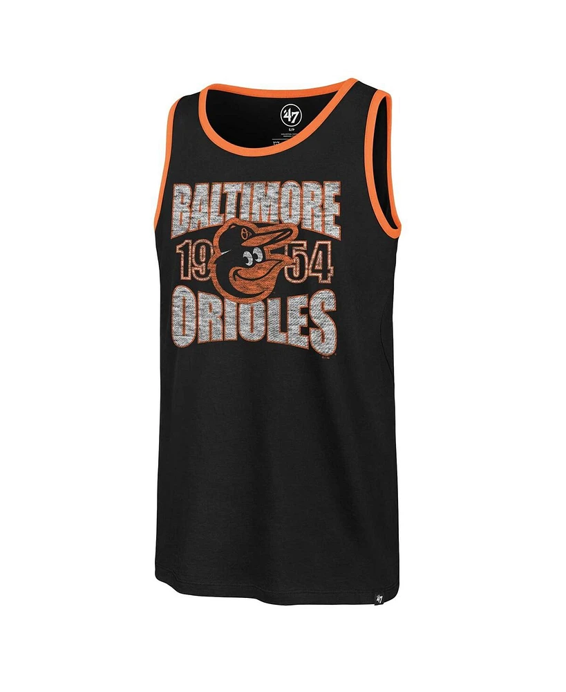 '47 Brand Men's Black Baltimore Orioles Upload Franklin Tank Top
