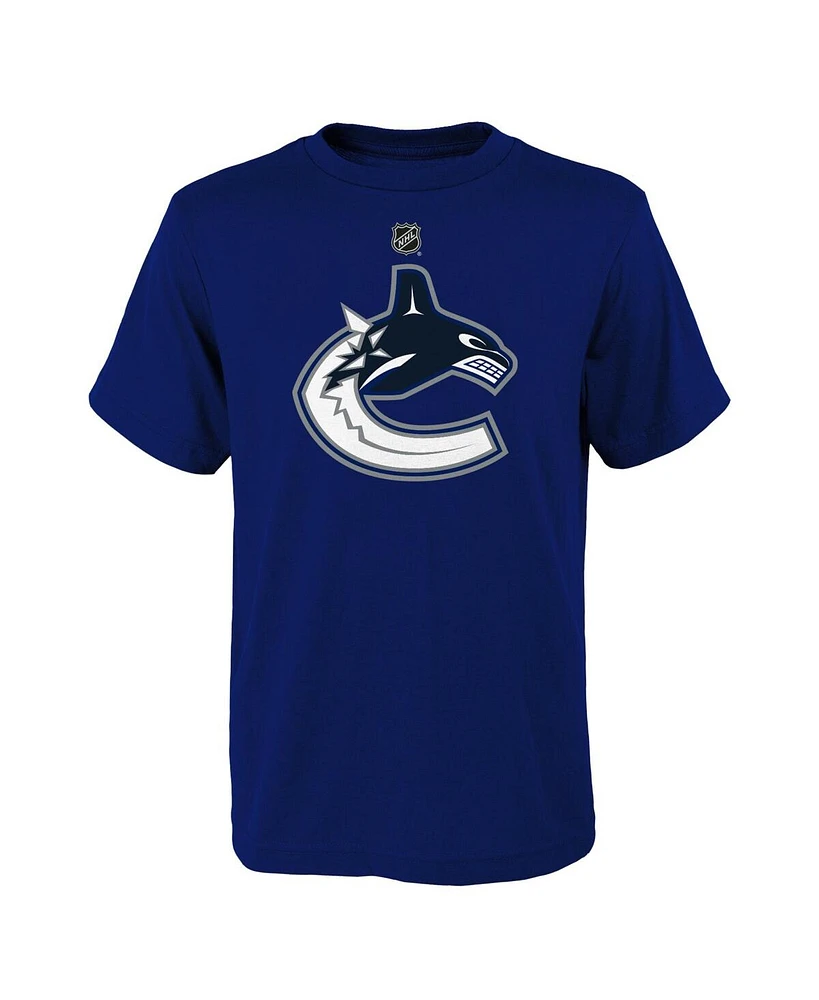 Outerstuff Big Boys and Girls Blue Vancouver Canucks Primary Logo T-Shirt