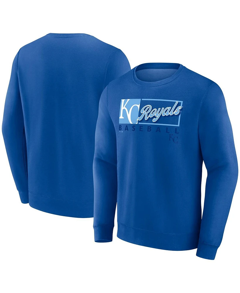 Fanatics Men's Royal Kansas City Royals Focus Fleece Pullover Sweatshirt