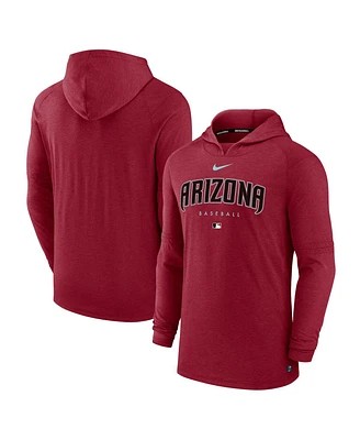 Nike Men's Red Arizona Diamondbacks Authentic Collection Early Work Tri-Blend Performance Pullover Hoodie