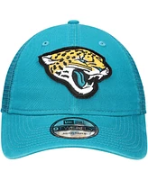 New Era Men's Teal Jacksonville Jaguars Game Day 9TWENTY Adjustable Trucker Hat