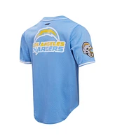 Pro Standard Men's Justin Herbert Powder Blue Los Angeles Chargers Baseball Button-Up Shirt