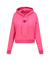 Pro Standard Women's Pink Miami Dolphins Triple Cropped Fleece Pullover Hoodie