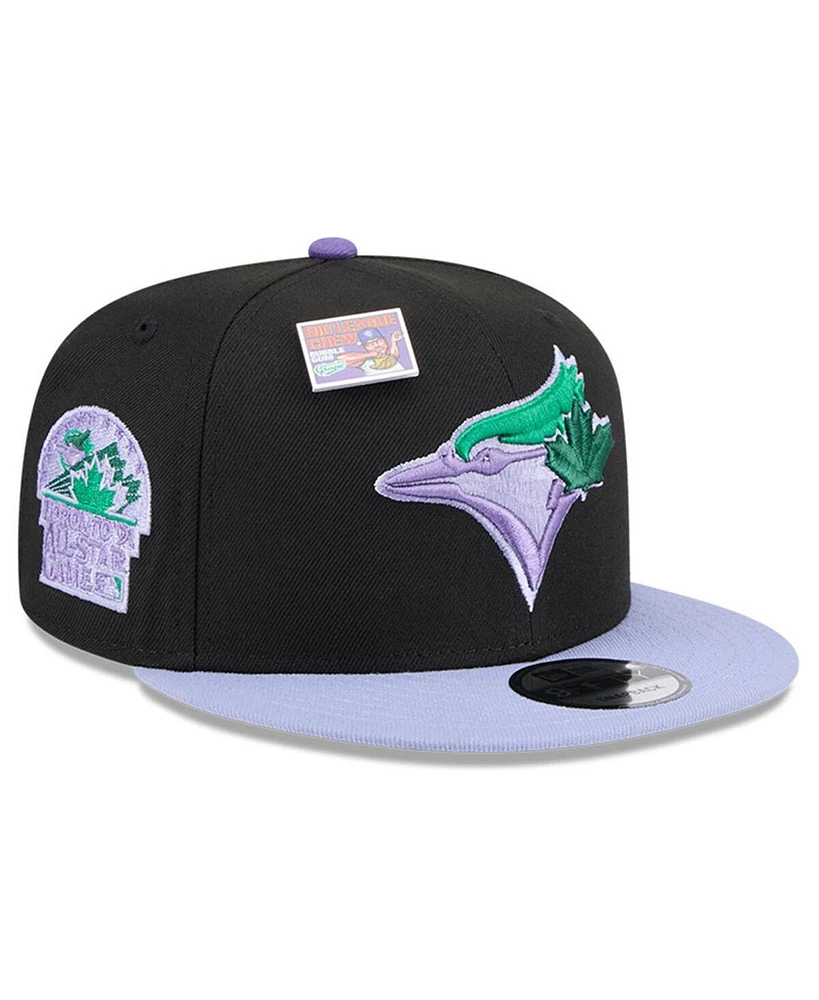 New Era Men's Black/Purple Toronto Blue Jays Grape Big League Chew Flavor Pack 9FIFTY Snapback Hat