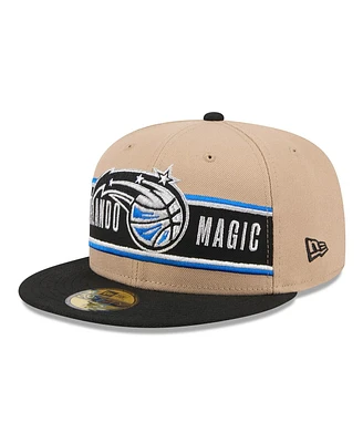 New Era Men's Tan/Black Orlando Magic 2024 Nba Draft 59FIFTY Hat